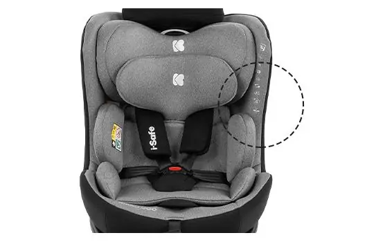KikkaBoo Car seat I-Safe I-Size Dark Grey მანქანის სავარძელი (ქარსითი), 15 image