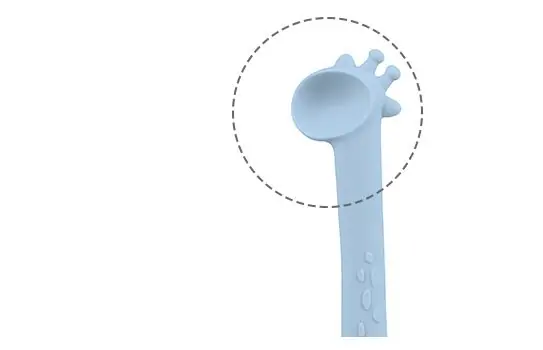 KikkaBoo Silicone spoon Giraffe Yellow ჩვილის სილიკონის კოვზი, 6 image