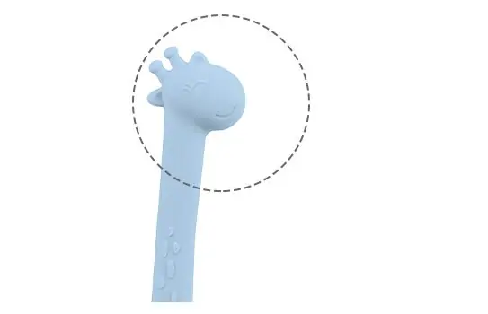 KikkaBoo Silicone spoon Giraffe Yellow ჩვილის სილიკონის კოვზი, 4 image