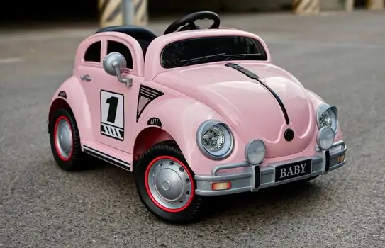 Vintage Baby Car Candy Pink - ელექტრო მანქანა, 2 image