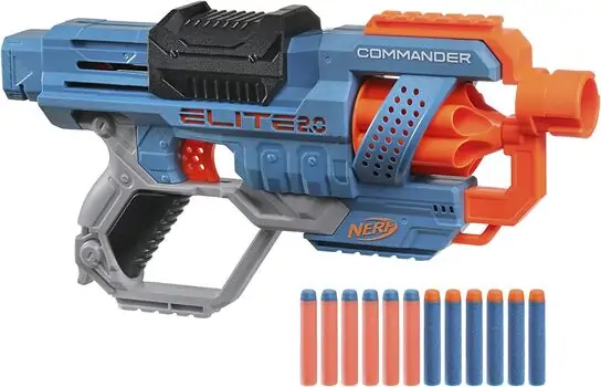 NERF Elite Commander RD-6 Blaster HAS-E9485 ბლასტერი რბილი ტყვიებით