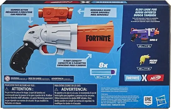 Nerf Fortnite Blaster Hammer Action Includes Removable Scope HAS-E9391 ბლასტერი რბილი ტყვიებით, 8 image