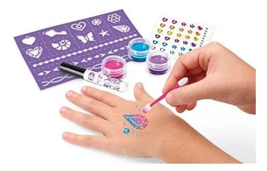 Cra-Z-Art Sparkling Glitter Tattoos & Nails საბავშვო აქსესუარების ნაკრები, 5 image