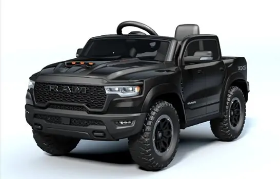 Ram 1500 Electric Black Car - ელექტრო მანქანა კაუჩუკის საბურავებით, 2 image