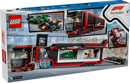 LEGO City 60445 F1® Truck with RB20 & AMR24 F1® Cars, 2 image