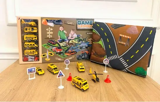 PLAY MAT WITH CARS სათამაშო ხალიჩა  მანქანებით