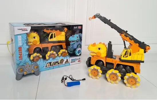 Monster Truck DINOSAUR ENGINEERING VEHICLE YJ-078-1 საბავშვო სათამაშო დინოზავრი დისტანციური მართვით, 2 image