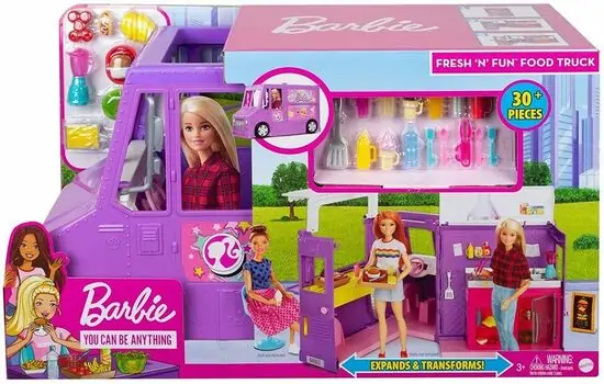 Barbie Fresh 'n' Fun Food Truck ბარბის მანქანა თოჯინით