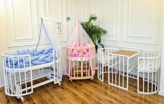 Heyner Play White Sleeping Set Blue ახალშობილის ტრანსფორმერი საწოლი, 3 image