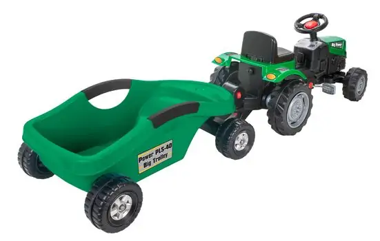 Pilsan Tractor With Trolley Green 07 320 საბავშვო ტრაქტორი, 2 image