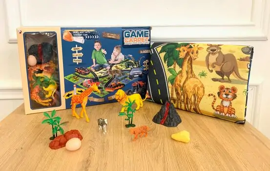 GAME CARPET WITH ANIMALS სათამაშო ხალიჩა გარეული ცხოველებით, 2 image