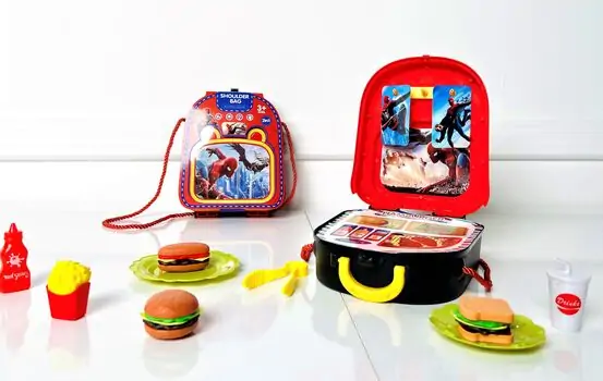 PICNIC SET WITH SPIDER MAN TABLEWARE 1853-P8 საბავშვო აქსესუარები პიკნიკისთვის