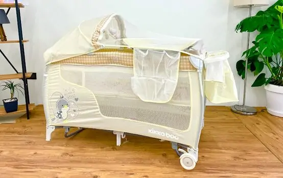 KikkaBoo Dolce Sonno Plus Beige Birdy 2 levels საწოლ-მანეჟი 2020