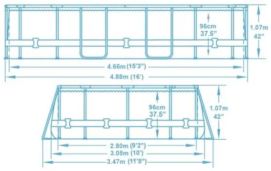 Bestway 56448 Power Steel With Filter Pump and ladder -კარკასული აუზი კარტრიჯული ფილტრით, კიბით და აქესუარებით, 6 image