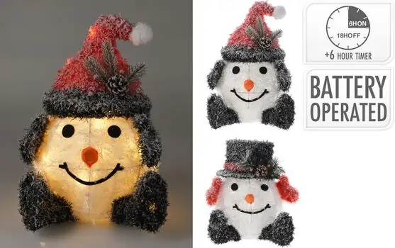 Christmas Figure Little Snowman With Led საახალწლო დეკორაცია განათებით