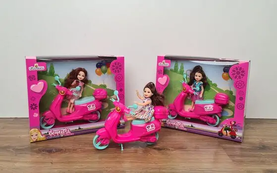 Beauty baby with motorcycle King Toys-ის თოჯინა მოპედით, 2 image