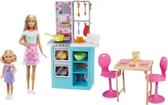 Barbie HBX03 Sisters Baking Playset Barbie Doll & Chelsea Doll - ბარბის თოჯინა აქსესუარებით, 4 image