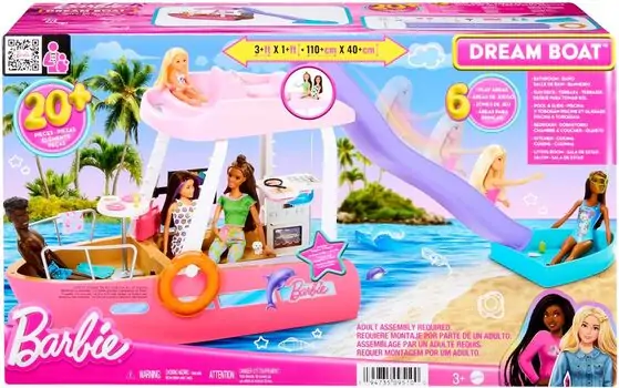 Barbie Dream Boat Playset with 20+ Ocean-Themed Accessories - ბარბის სათამაშო გემი, 7 image