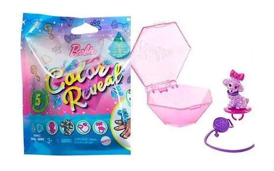 Barbie Color Reveal Luminous Surprise Animal Figures MTL-GTT10 ბარბის აქსესუარები ფერის ტრანსფორმაციით, 2 image