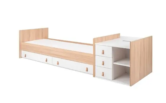 Kikkaboo Baby Cot Lorena Wood - ხის საწოლი, 3 image