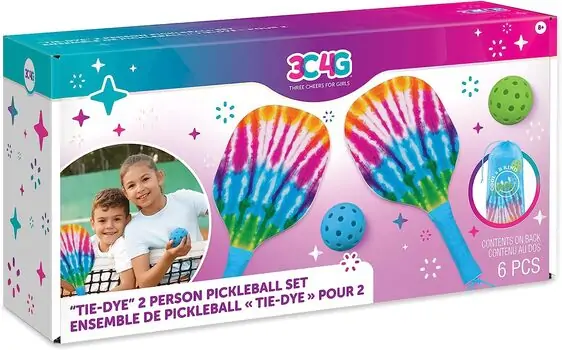 Make It Real 3C4G Tie Dye 2 Person Pickleball Set 21016MR სათამაშო პიკლბოლი
