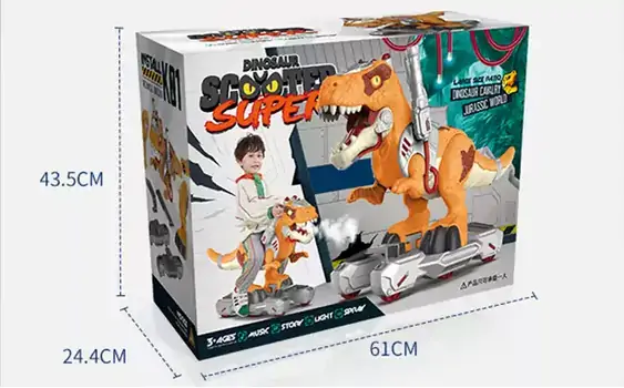 MULTIFUNCTIONAL DINOSAUR WITH MUSIC K01 სათამაშო გადასაჯდომი დინოზავრი, 5 image