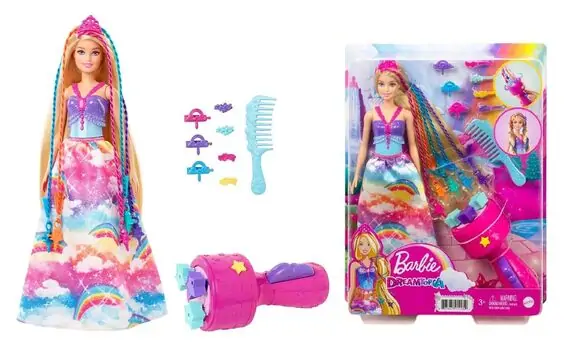 Barbie Dreamtopia Braided Princess Doll MTL-GTG00 ბარბის თოჯინა აქსესუარებით, 8 image