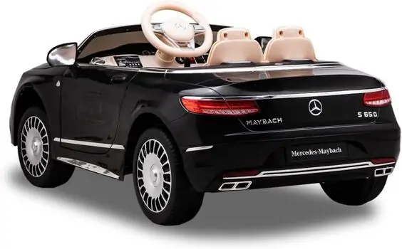 Mercedes S650 Maybach Licensed Painted Black - ელექტრო მანქანა კაუჩუკის საბურავებით, 7 image