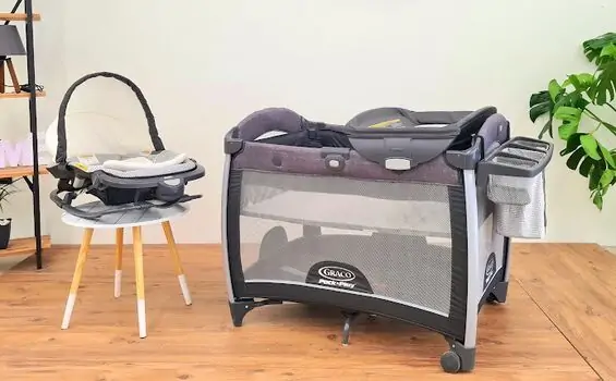 Graco ROCK N GROW ORSON ორ დონიანი საწოლ-მანეჟი, 2 image
