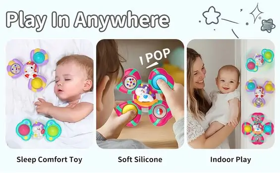Baby Yard Spinner Toy With Suction Cup - განსავითარებელი სათამაშო, 15 image