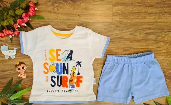 Sea and Surf საბავშვო ტანსაცმლის ნაკრები TRIO White
