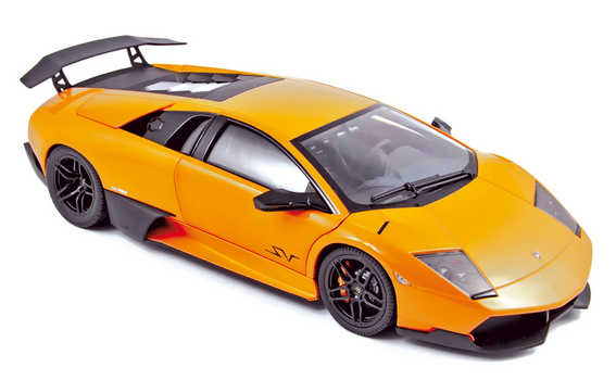 Orange Lamborghini Murciélago LP 670-4 SV -  დისტანციურად მართვადი ლამბორგინის სათამაშო მანქანა, 10 image