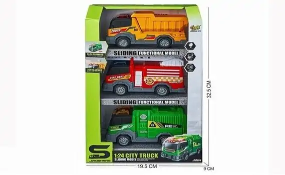 Multifuncion City Truck With Sound And Light Set - სათამაშო მანქანების ნაკრები, 2 image
