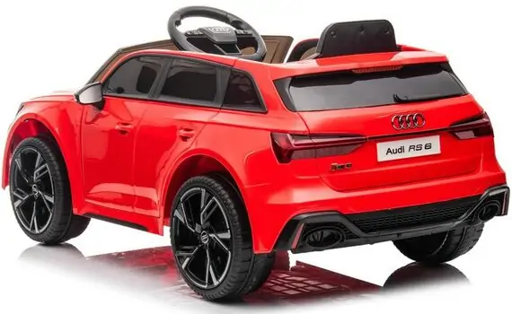 Audi Q8 Car Red - ელექტრო მანქანა კაუჩუკის საბურავებით, 2 image
