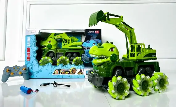Monster Truck Dinosaur Car Remote Control YJ-078-2 საბავშვო სათამაშო მანქანა დისტანციური მართვით
