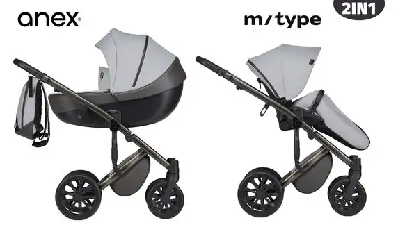 Anex M/type 2x1 Mirage 2023 საბავშვო ეტლის კომპლექტი