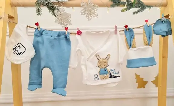 Best Friend Rabbit Clothes Set Blue - საბავშვო ტანსაცმლის ნაკრები