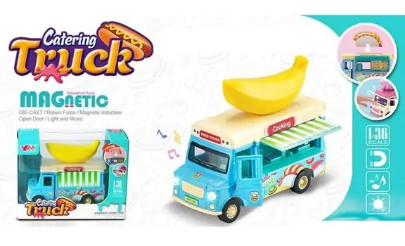 Banana Pull Back Truck - სათამაშო მექანიკური მანქანა, 3 image