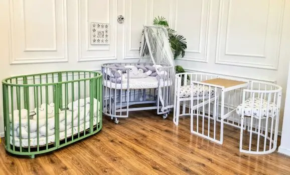 Heyner Play Mint Sleeping Set White  ახალშობილის ტრანსფორმერი საწოლი, 3 image