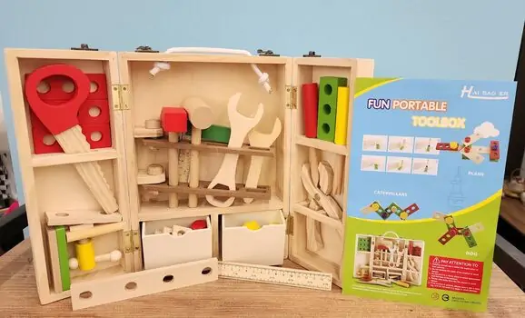 Wooden Tools Set - ხის სათამაშო ინსტრუმენტების ნაკრები