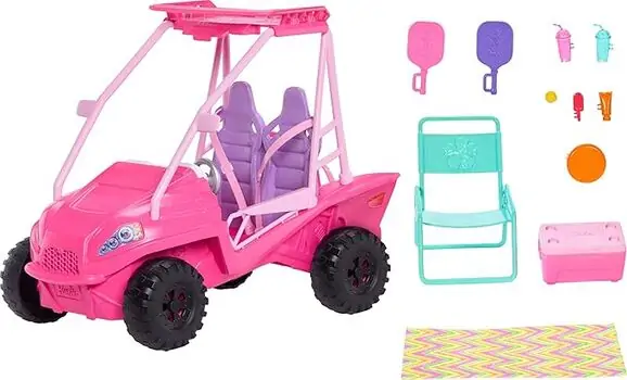 Barbie Beach Buggy Vehicle Playset - ბარბის მანქანა, 2 image