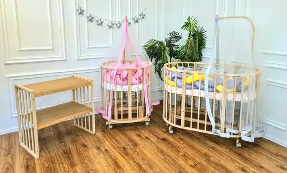 Heyner Play Natural Grey/Yellow Bumper Set ახალშობილის ტრანსფორმერი საწოლი, 2 image