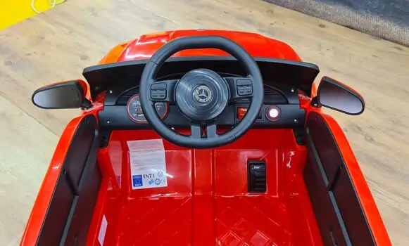 Mercedes Benz Red - ელექტრო მანქანა კაუჩუკის საბურავებით, 5 image