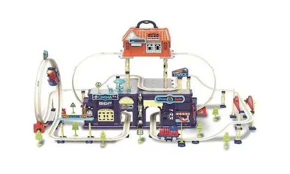 City Track Set With Suitcase - სათამაშო ქალაქის ტრასა-ჩემოდნით, 3 image