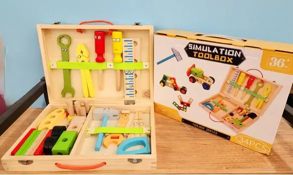 Wooden Simulation Toolbox - ხის სათამაშო ინსტრუმენტების ნაკრები