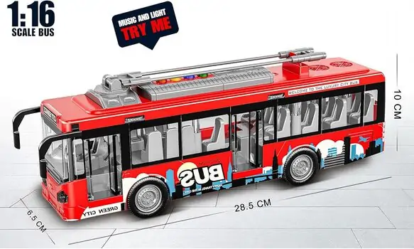 City Bus With Music And Light - სათამაშო ქალაქის ავტობუსი, 7 image