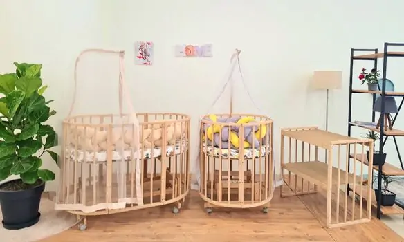 Heyner Play Natural Sleeping Set Capuchino ახალშობილის ტრანსფორმერი საწოლი