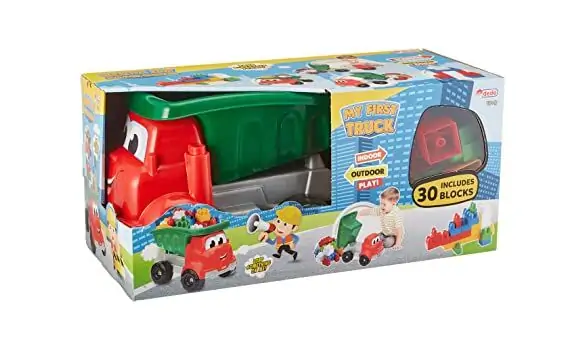 Dede 03434  MY FIRST BIG TRUCK WITH 30 BLOCKS საბავშვო მანქანა კუბიკებით, 3 image