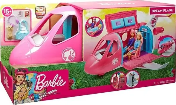 Barbie Dream Plane ბარბის თვითმფრინავი თოჯინებით