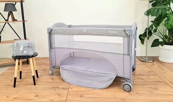 KikkaBoo Milky Way Grey 2 levels საწოლ მანეჟი, 5 image